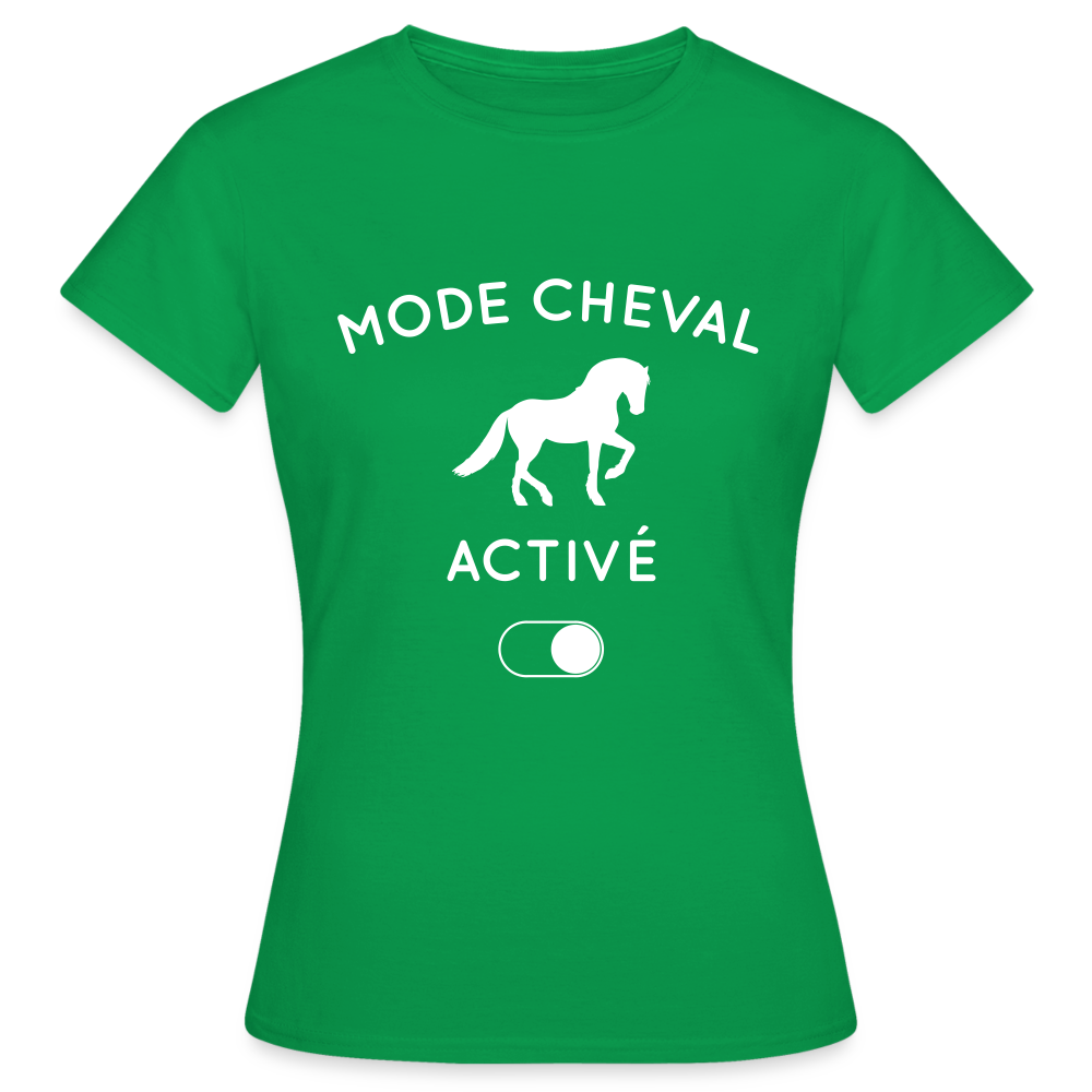 T-shirt Femme - Mode cheval activé - vert