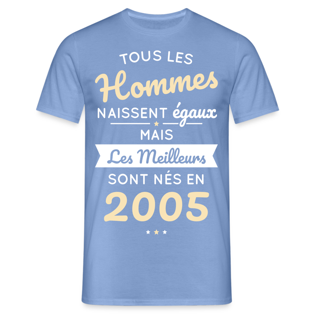 T-shirt Homme - Anniversaire 20 Ans - Les meilleurs sont nés en 2005 - carolina blue