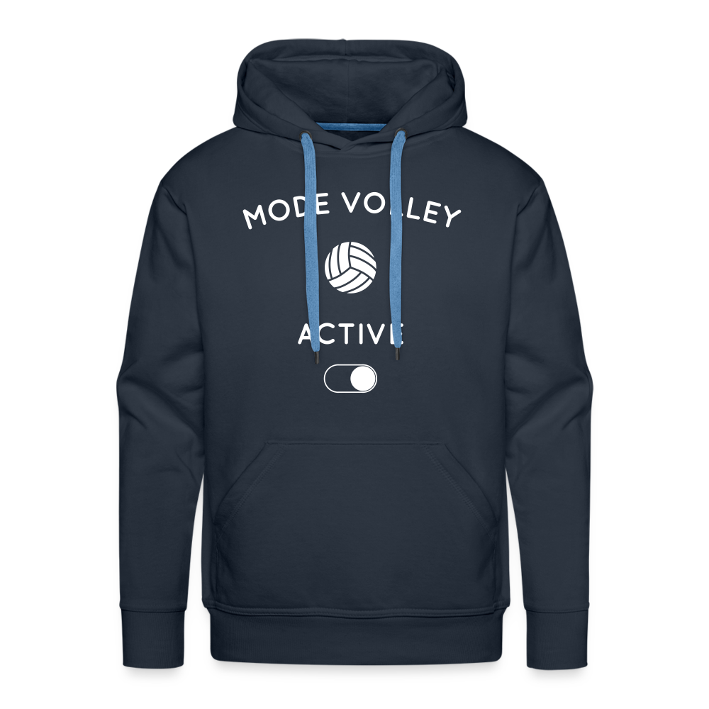 Sweat à capuche Premium Homme - Mode volley activé - marine