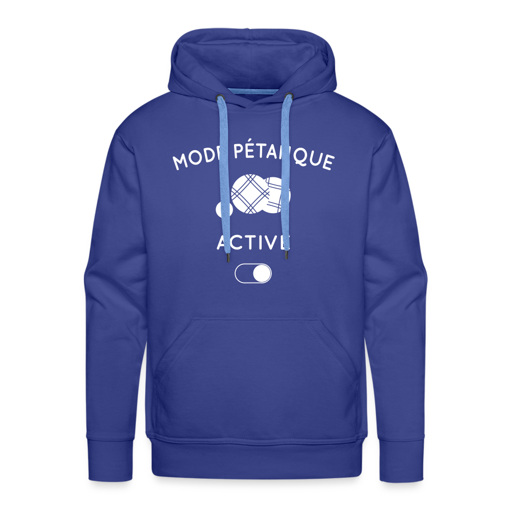 Sweat à capuche Premium Homme - Mode pétanque activé - bleu royal