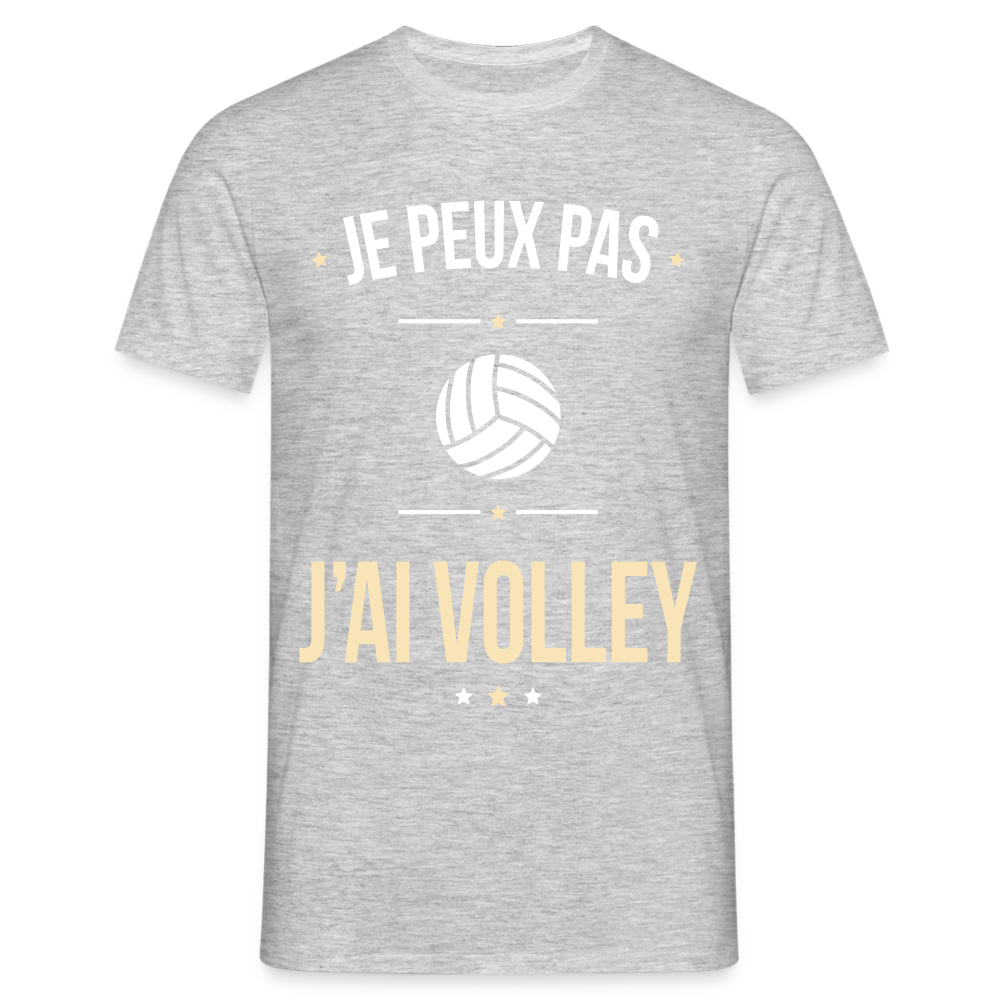 T-shirt Homme - Je peux pas j'ai Volley - gris chiné