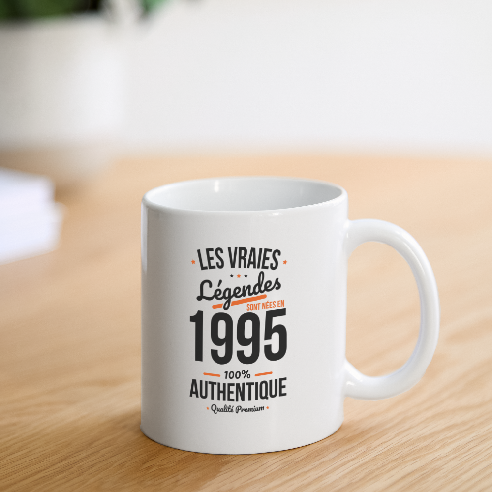 Mug blanc - Anniversaire 30 Ans - Les vraies Légendes sont nées en 1995 - blanc