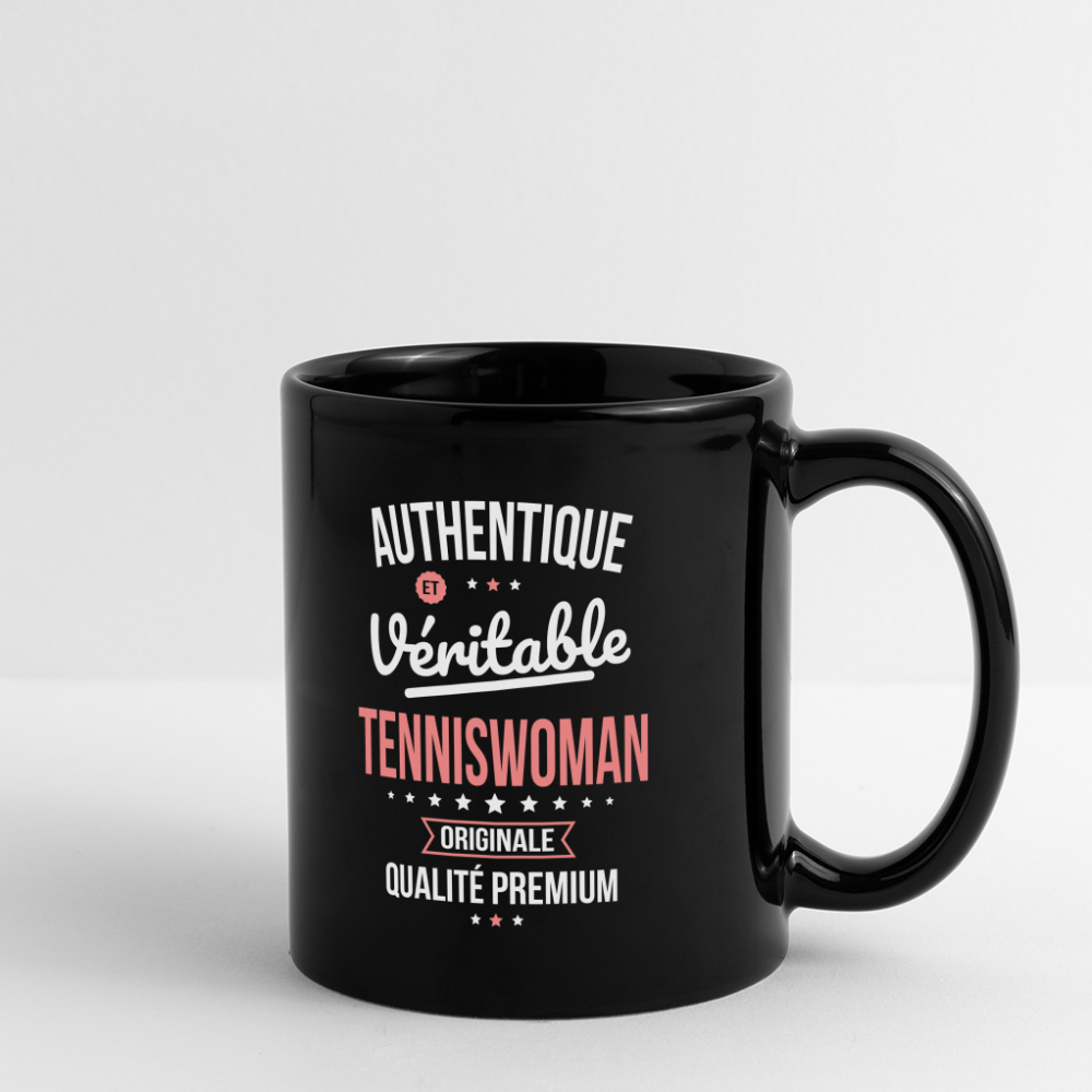 Mug uni - Authentique et véritable Tenniswoman - noir