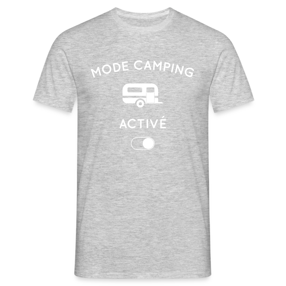 T-shirt Homme - Mode camping activé - gris chiné