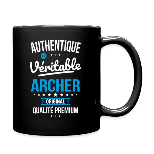 Mug uni - Authentique et véritable Archer - noir