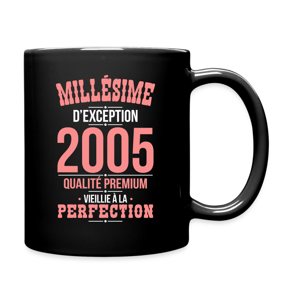 Mug uni - Anniversaire 20 Ans - Millésime 2005 - noir