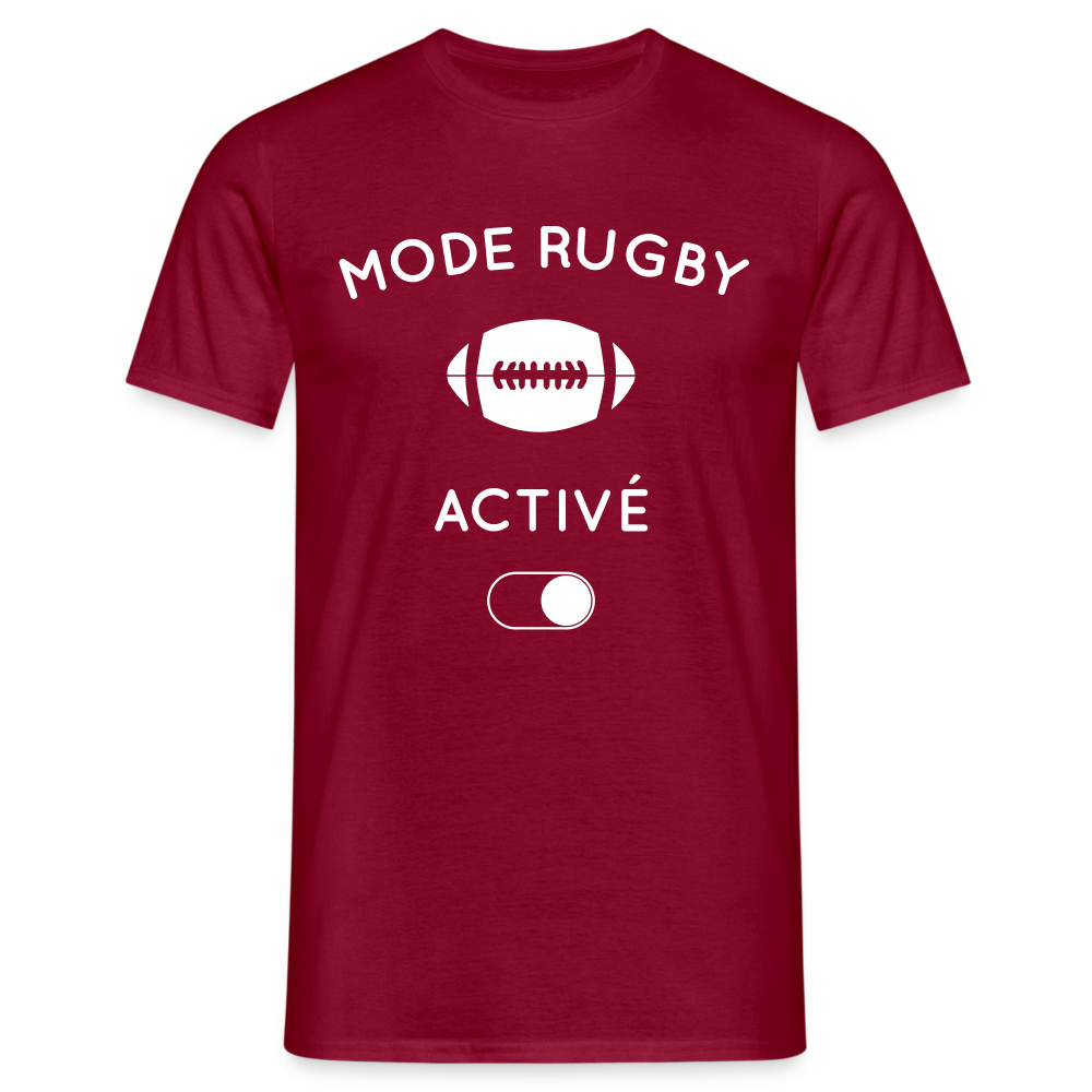 T-shirt Homme - Mode rugby activé - rouge brique