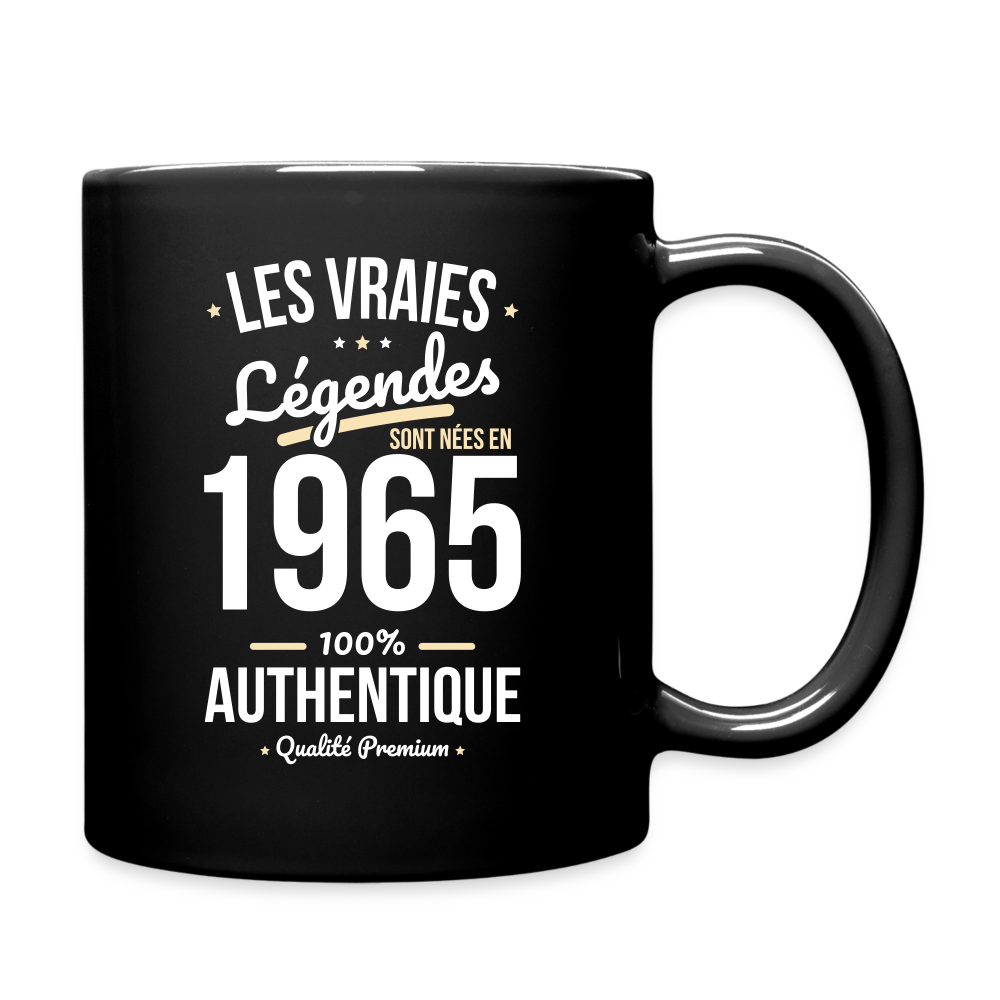 Mug uni - Anniversaire 60 Ans - Les vraies Légendes sont nées en 1965 - noir