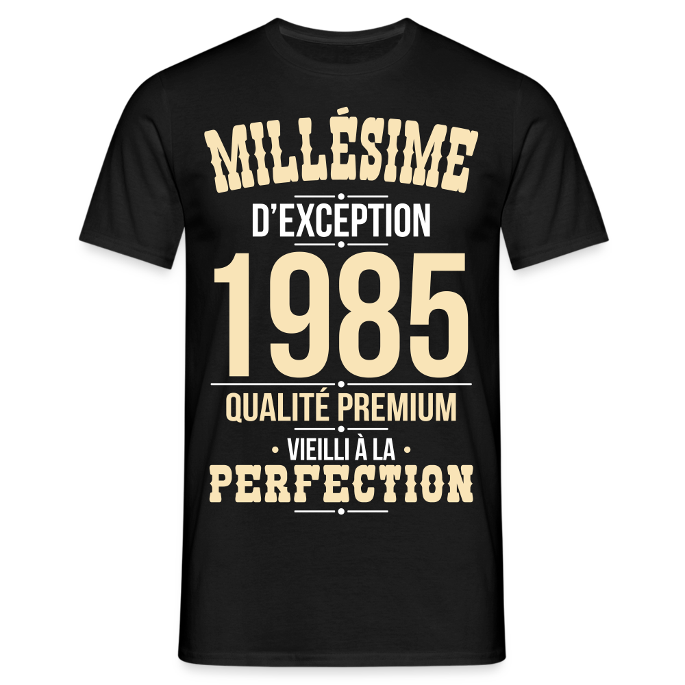 T-shirt Homme - Anniversaire 40 Ans - Millésime 1985 - noir