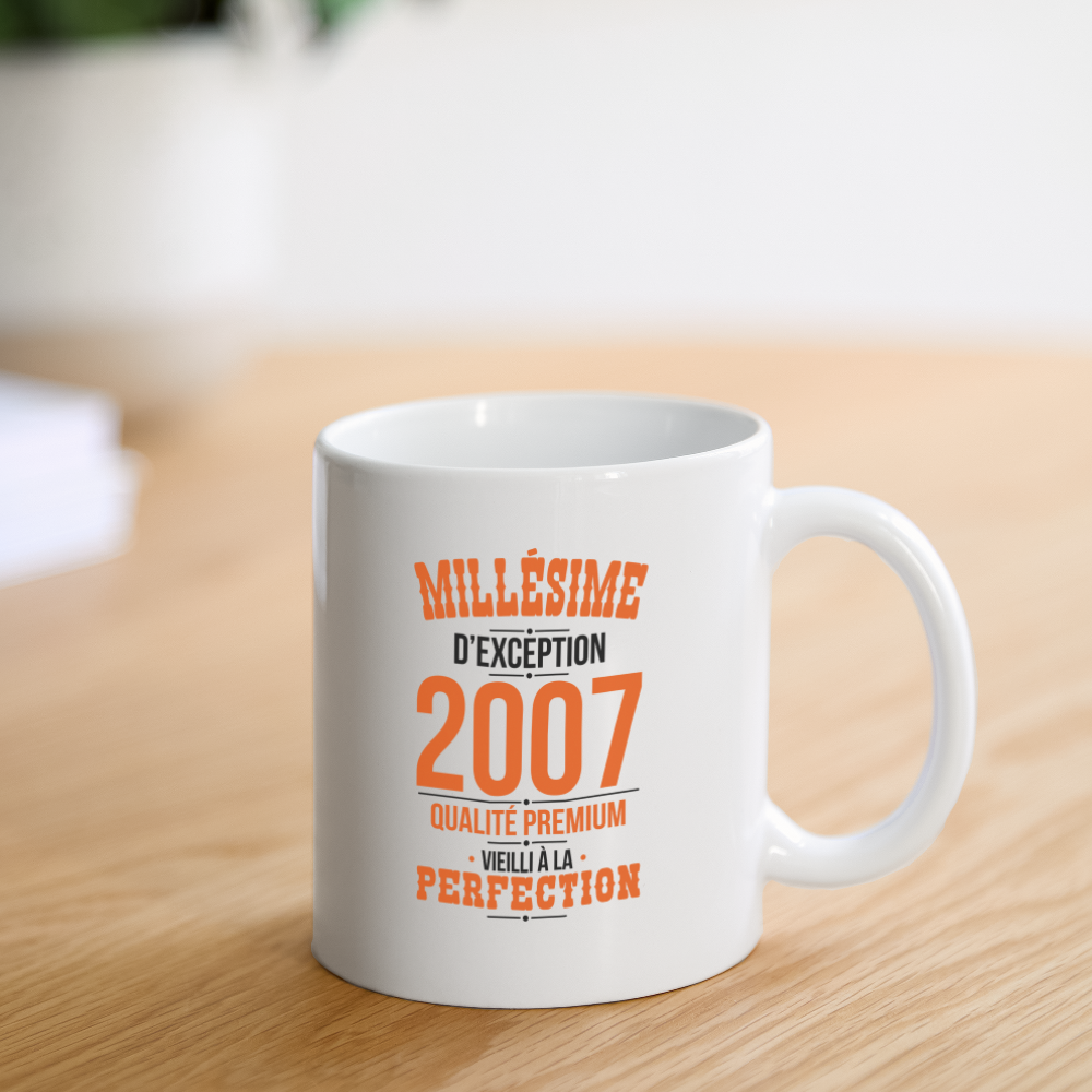 Mug blanc - Anniversaire 18 Ans - Millésime 2007 - blanc