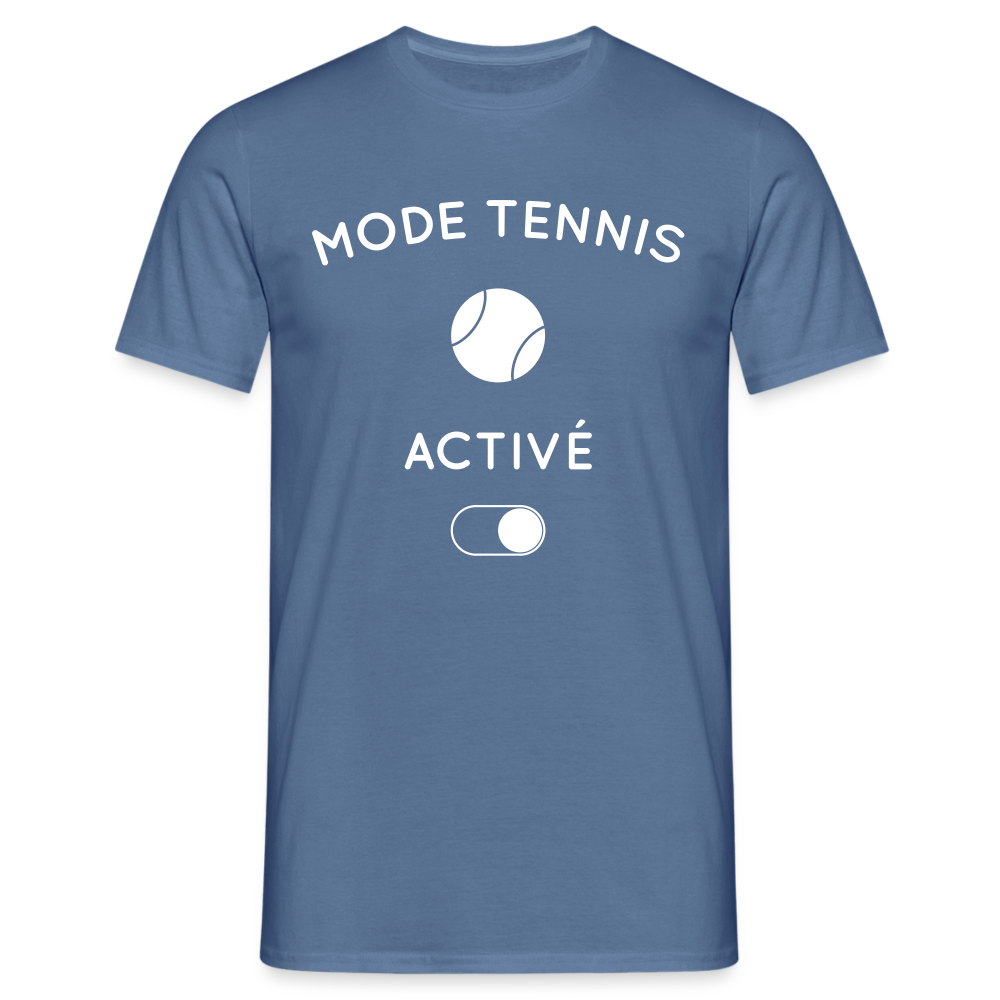 T-shirt Homme - Mode tennis activé - bleu pigeon 