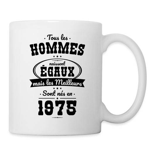 Mug blanc - Anniversaire 50 Ans - Les meilleurs sont nés en 1975 - blanc