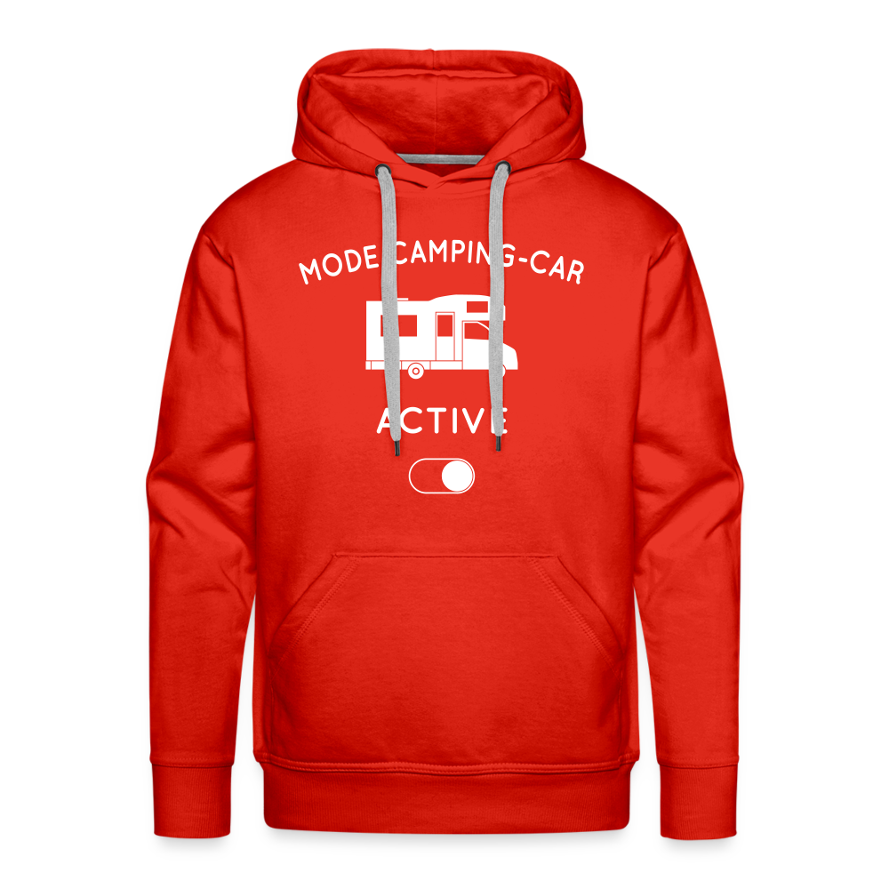 Sweat à capuche Premium Homme - Mode camping-car activé - rouge