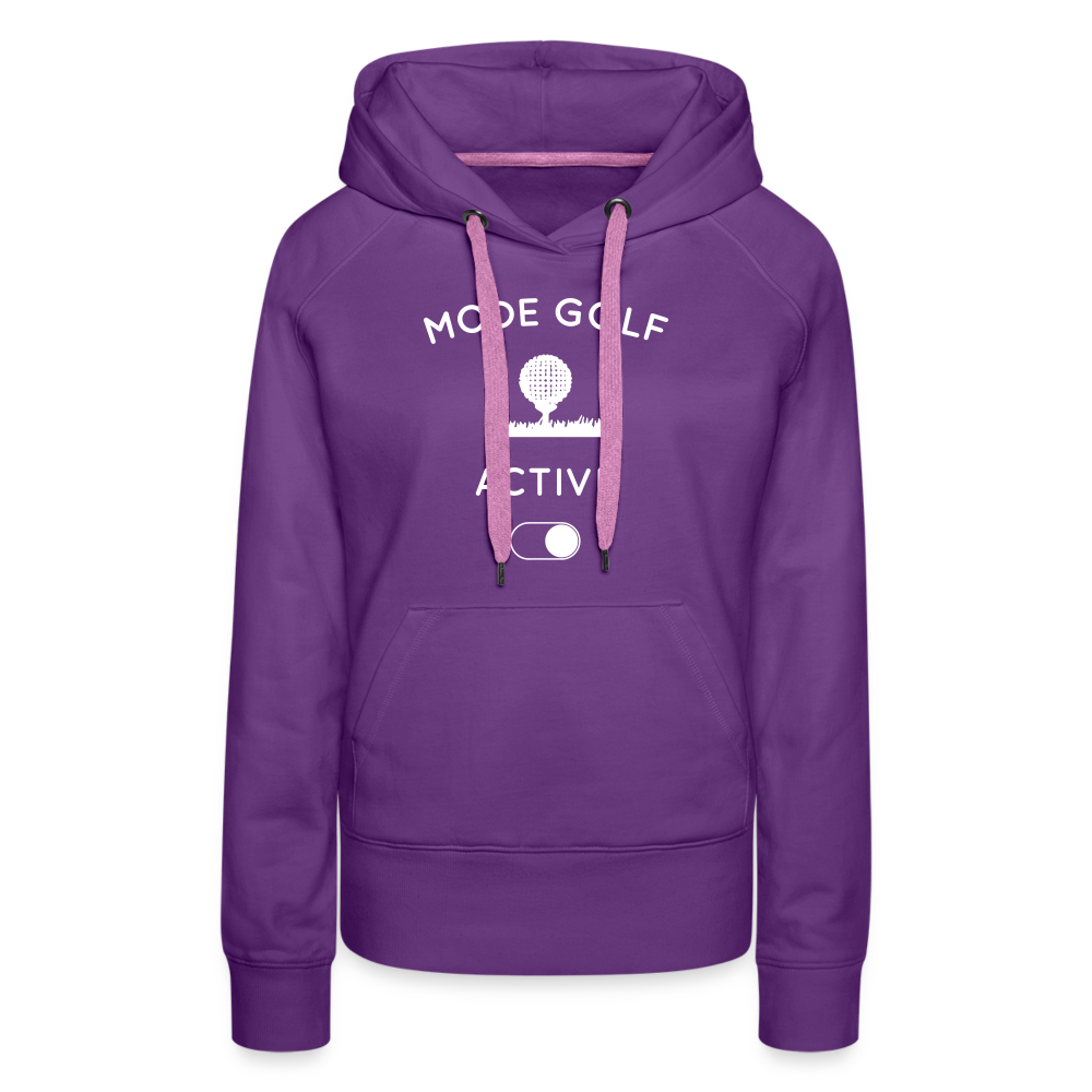 Sweat à capuche Premium Femme - Mode golf activé - violet