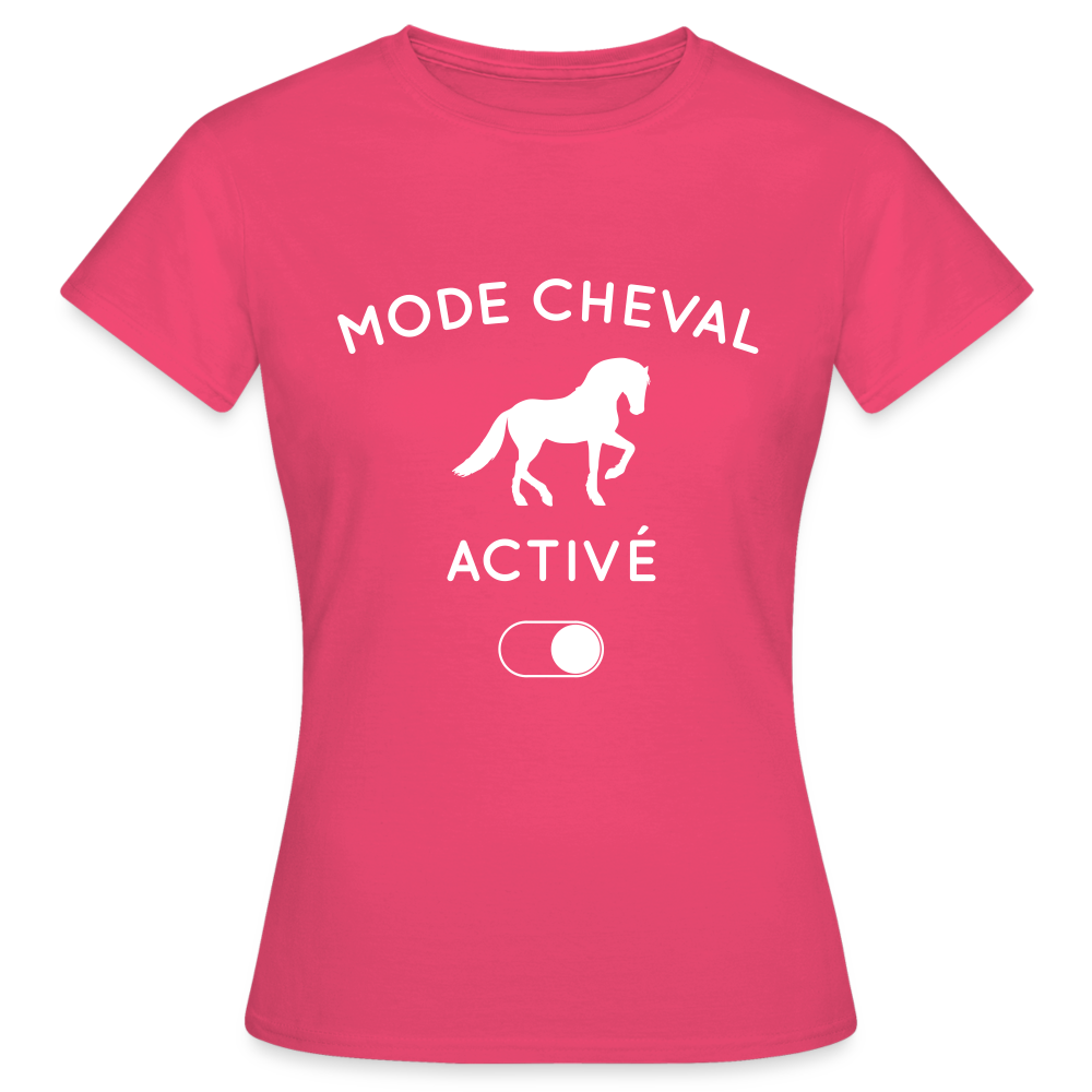 T-shirt Femme - Mode cheval activé - rose azalée