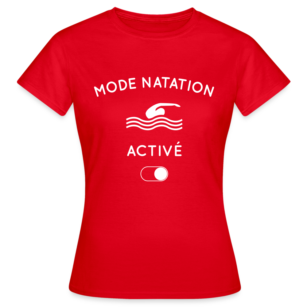 T-shirt Femme - Mode natation activé - rouge