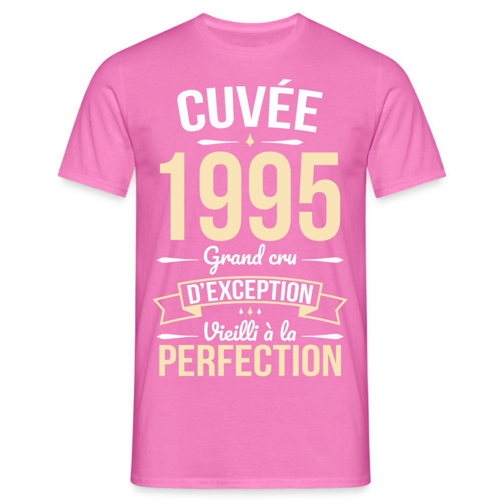 T-shirt Homme - Anniversaire 30 Ans - Cuvée 1995 - rose