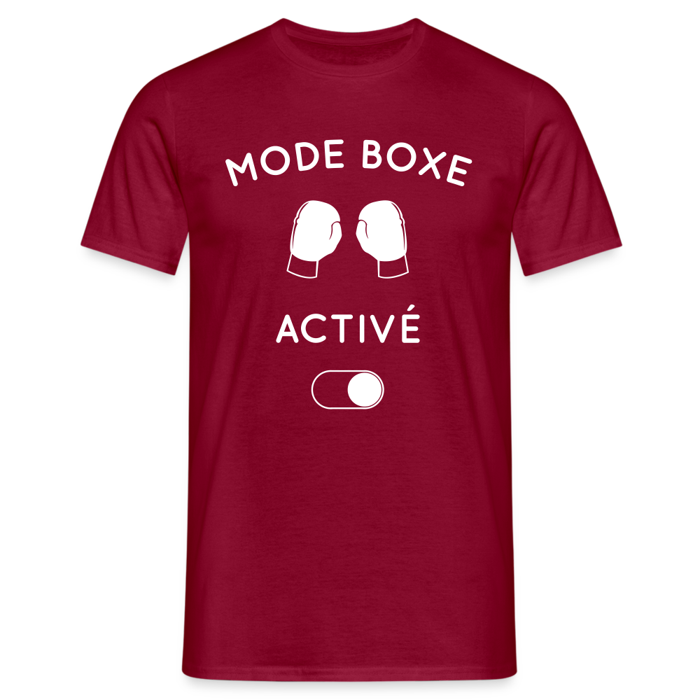 T-shirt Homme - Mode boxe activé - rouge brique