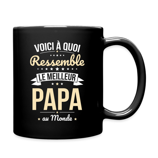 Mug uni - Voici à quoi ressemble le meilleur Papa au monde - noir