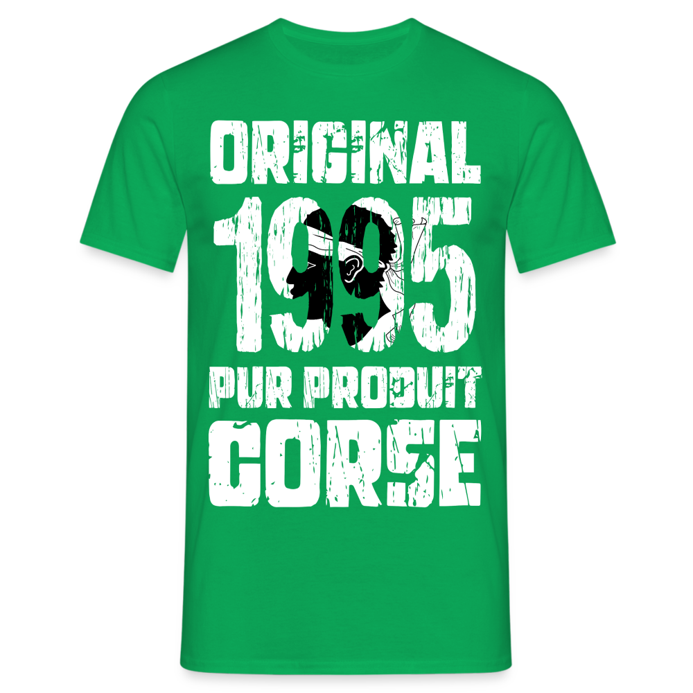 T-shirt Homme - Anniversaire 30 Ans - Original 1995 - Pur produit Corse - vert