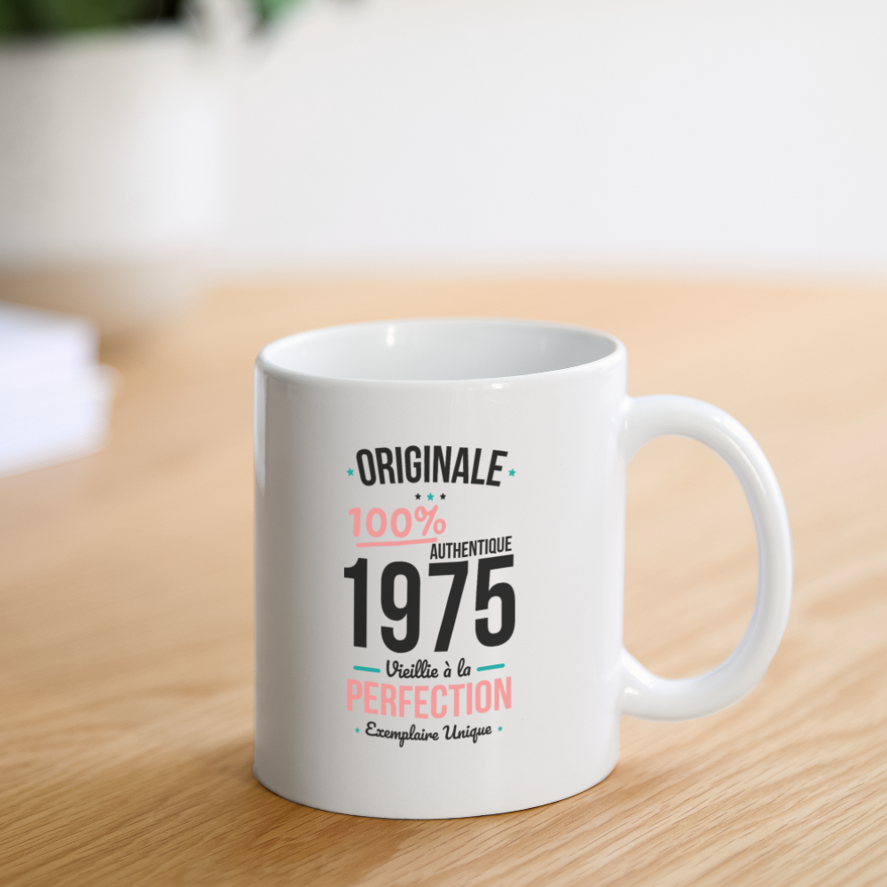 Mug blanc - Anniversaire 50 Ans - Originale 1975 - blanc