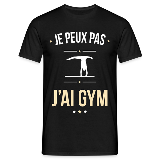 T-shirt Homme - Je peux pas j'ai Gym - noir