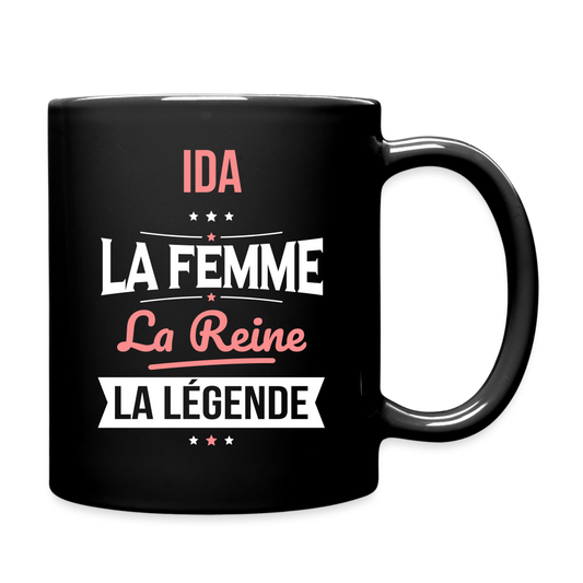 Mug uni - Ida - la Femme - la Reine - la Légende - noir