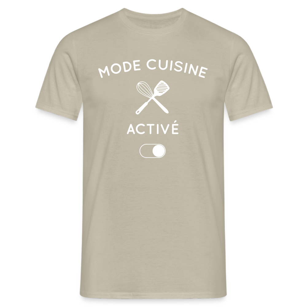 T-shirt Homme - Mode cuisine activé - beige sable