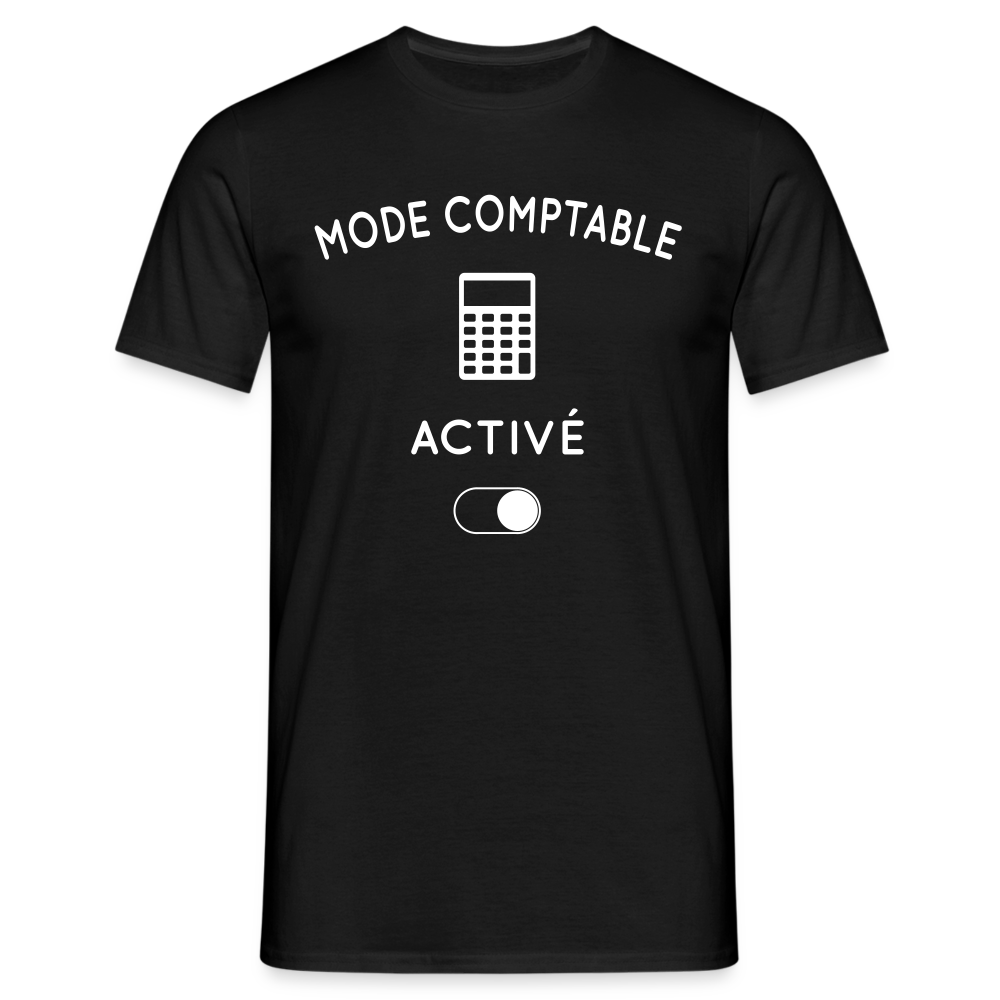 T-shirt Homme - Mode comptable activé - noir