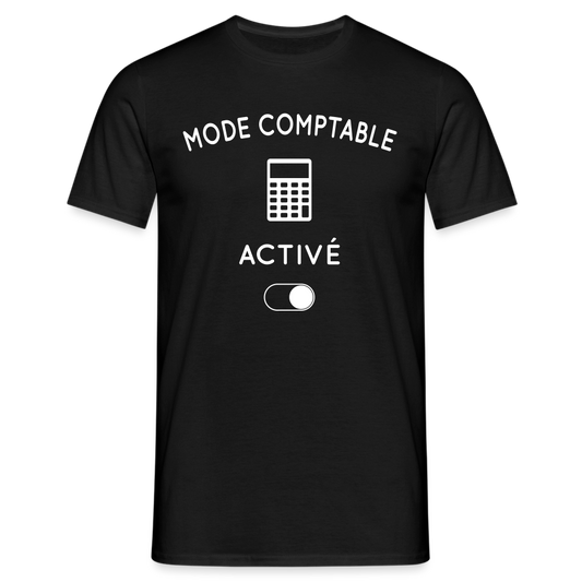 T-shirt Homme - Mode comptable activé - noir