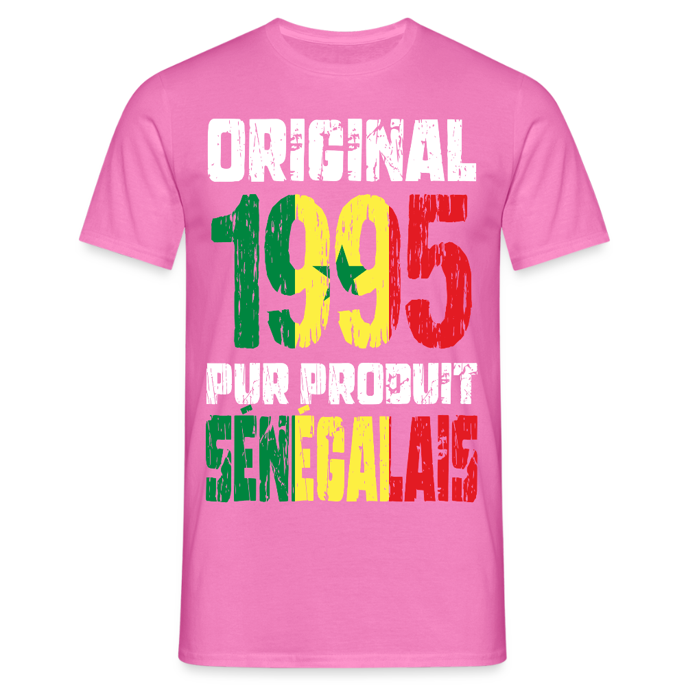 T-shirt Homme - Anniversaire 30 Ans - Original 1995 - Pur produit Sénégalais - rose