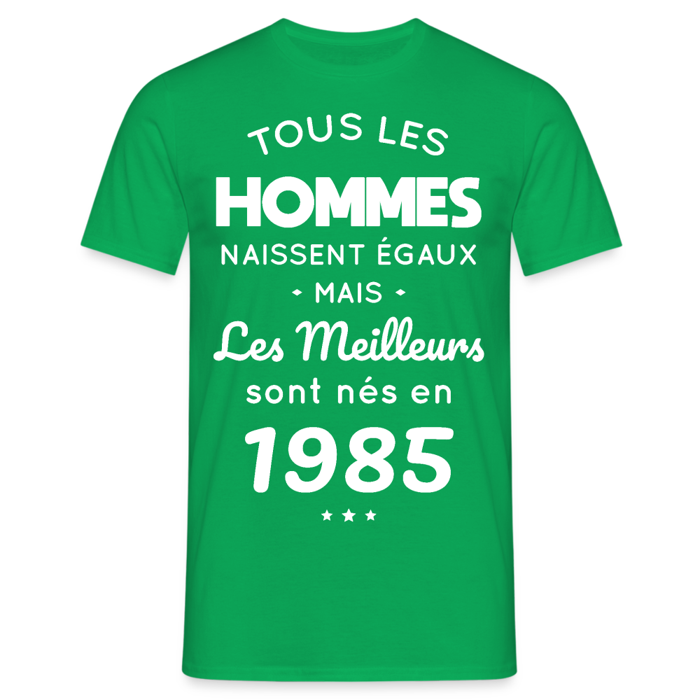 T-shirt Homme - Anniversaire 40 Ans - Les meilleurs sont nés en 1985 - vert