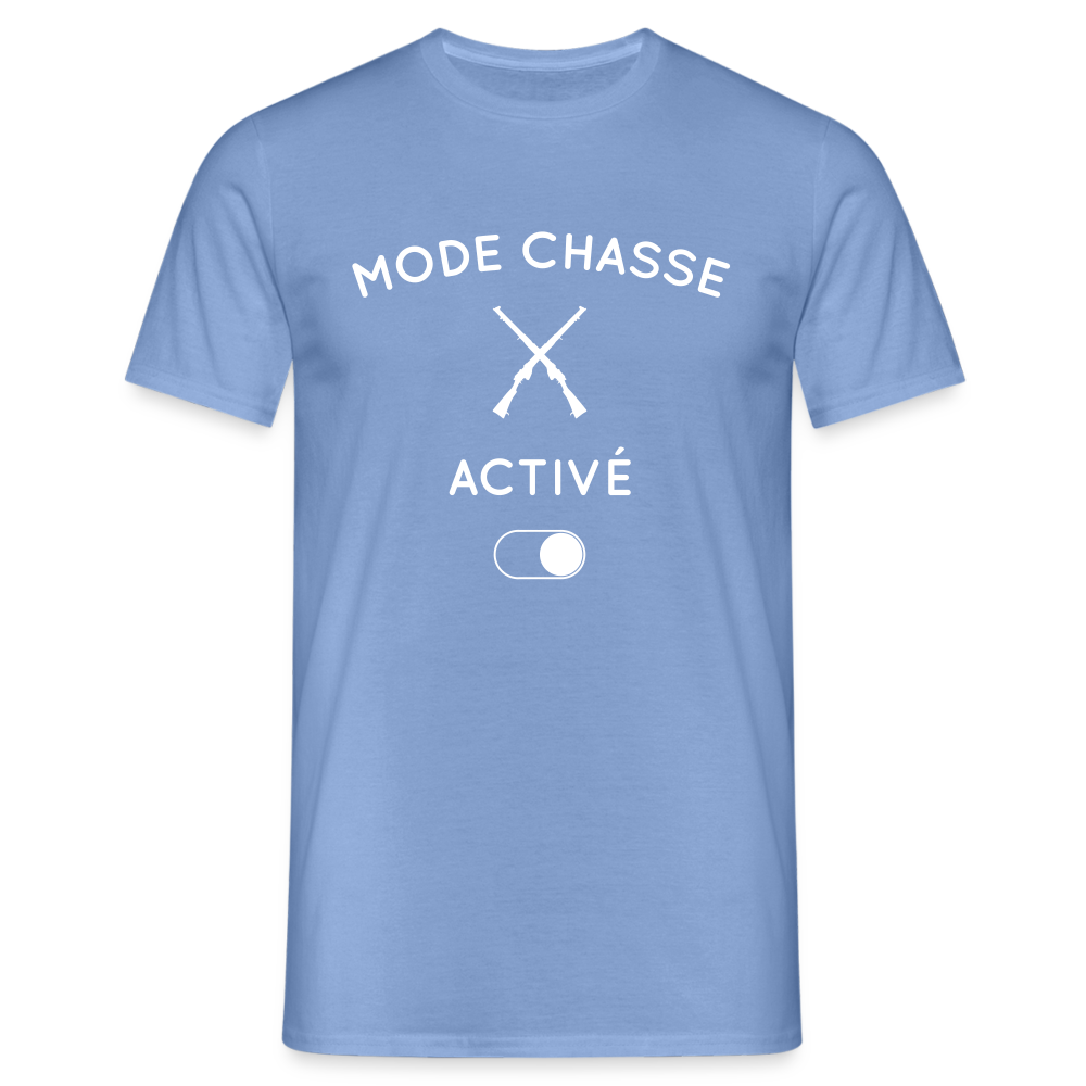 T-shirt Homme - Mode chasse activé - carolina blue