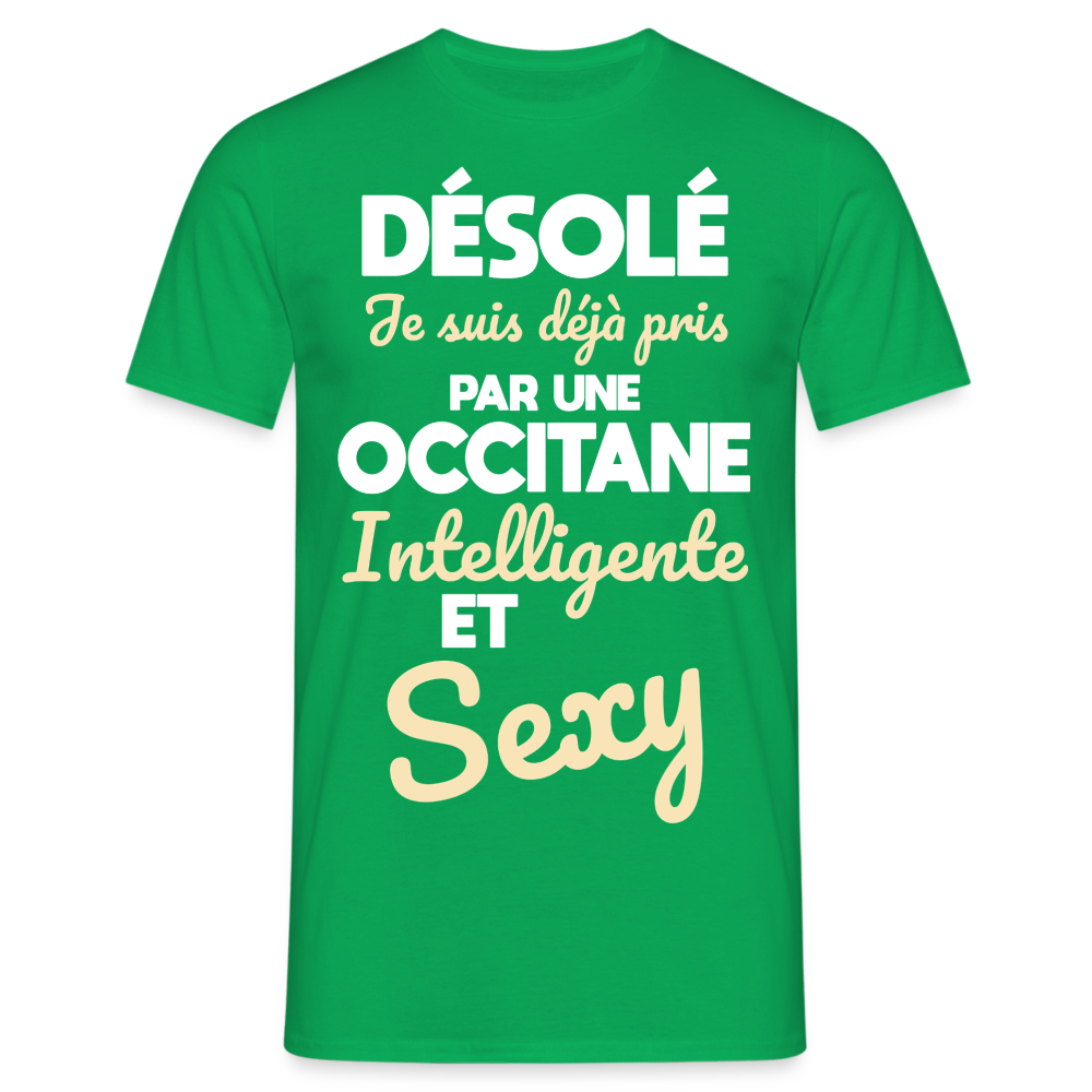 T-shirt Homme -  Je suis déjà pris par une Occitane intelligente et sexy - vert