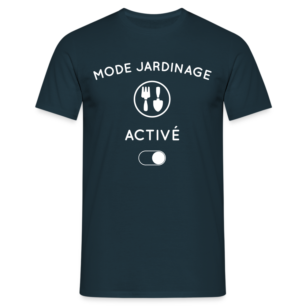 T-shirt Homme - Mode jardinage activé - marine