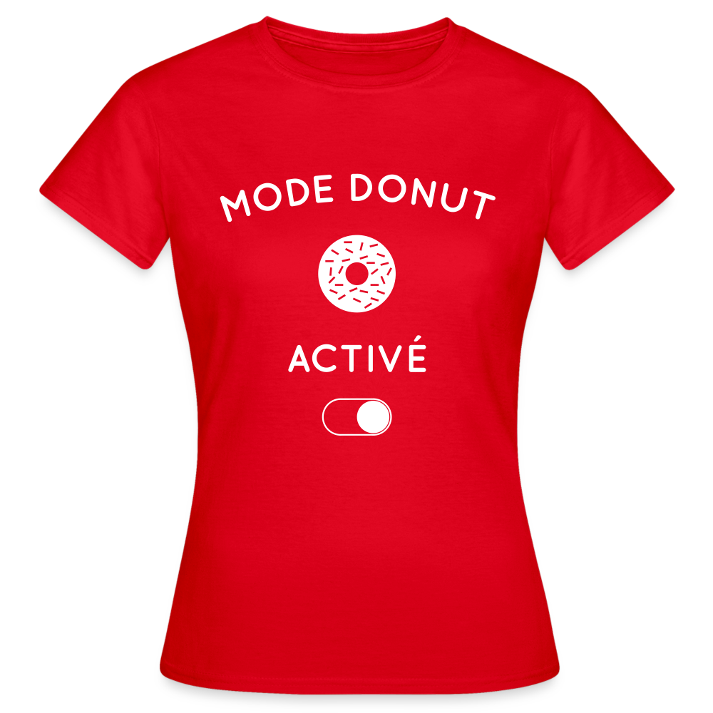 T-shirt Femme - Mode donut activé - rouge