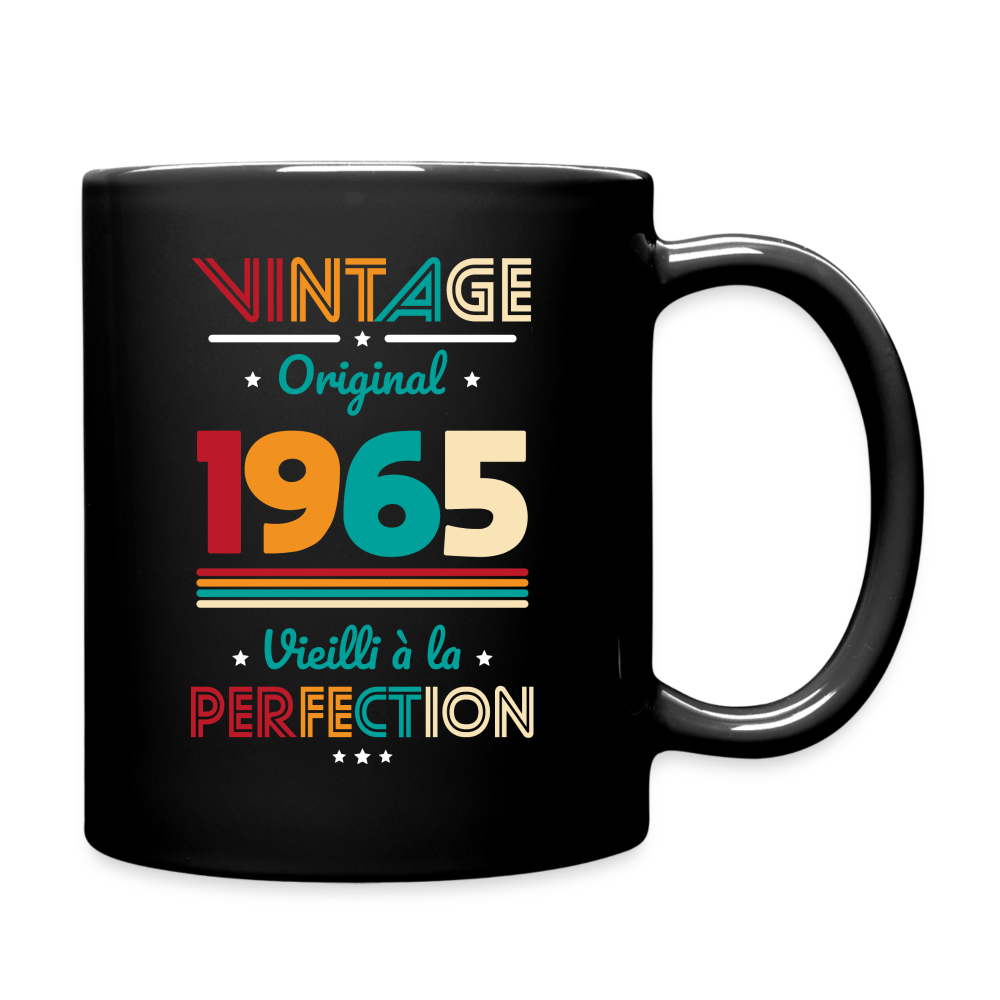 Mug uni - Anniversaire 60 Ans - Vintage Original 1965 - noir