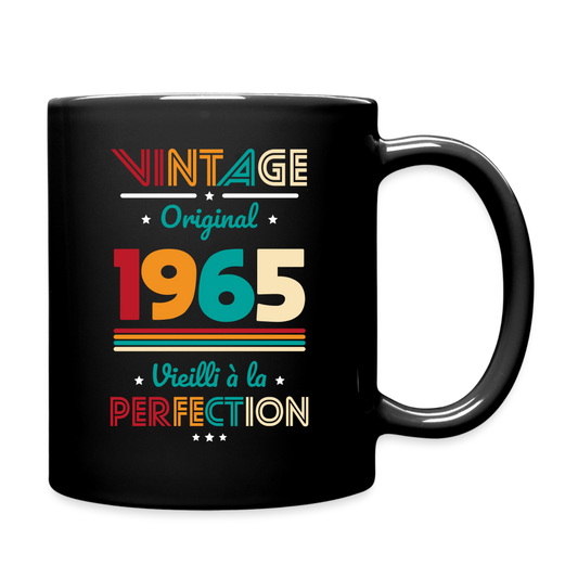 Mug uni - Anniversaire 60 Ans - Vintage Original 1965 - noir