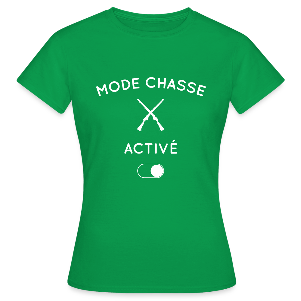 T-shirt Femme - Mode chasse activé - vert