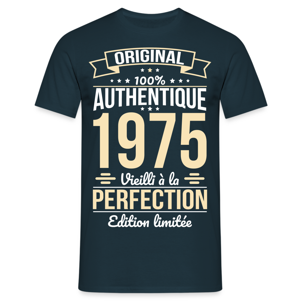 T-shirt Homme - Anniversaire 50 Ans - Original 1975 - marine