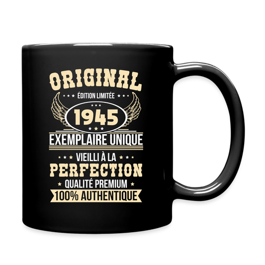 Mug uni - Anniversaire 80 Ans - Original 1945 - noir