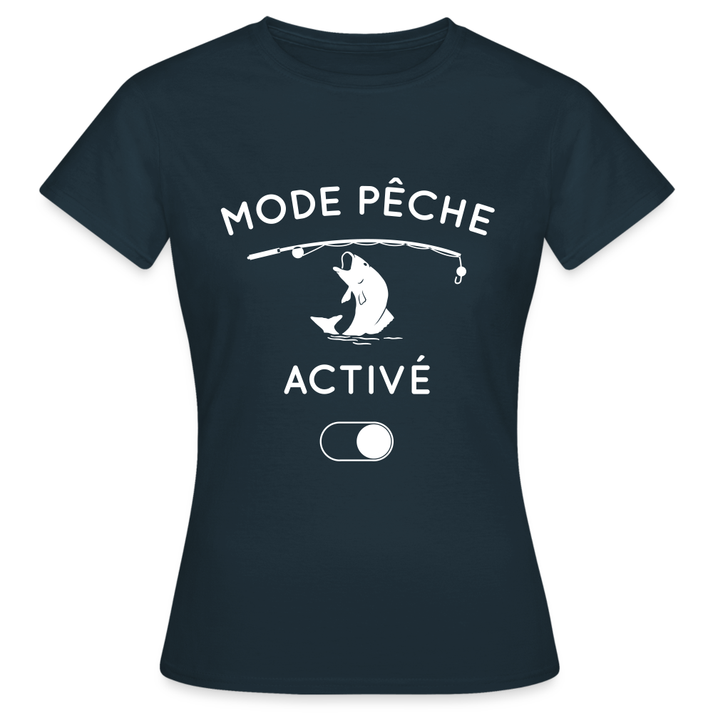 T-shirt Femme - Mode pêche activé - marine