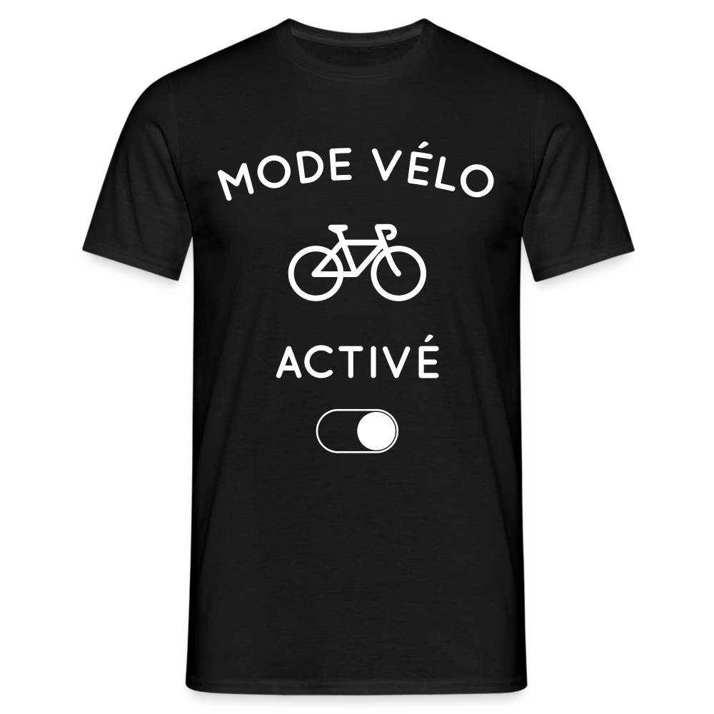 T-shirt Homme -  Mode vélo activé - noir