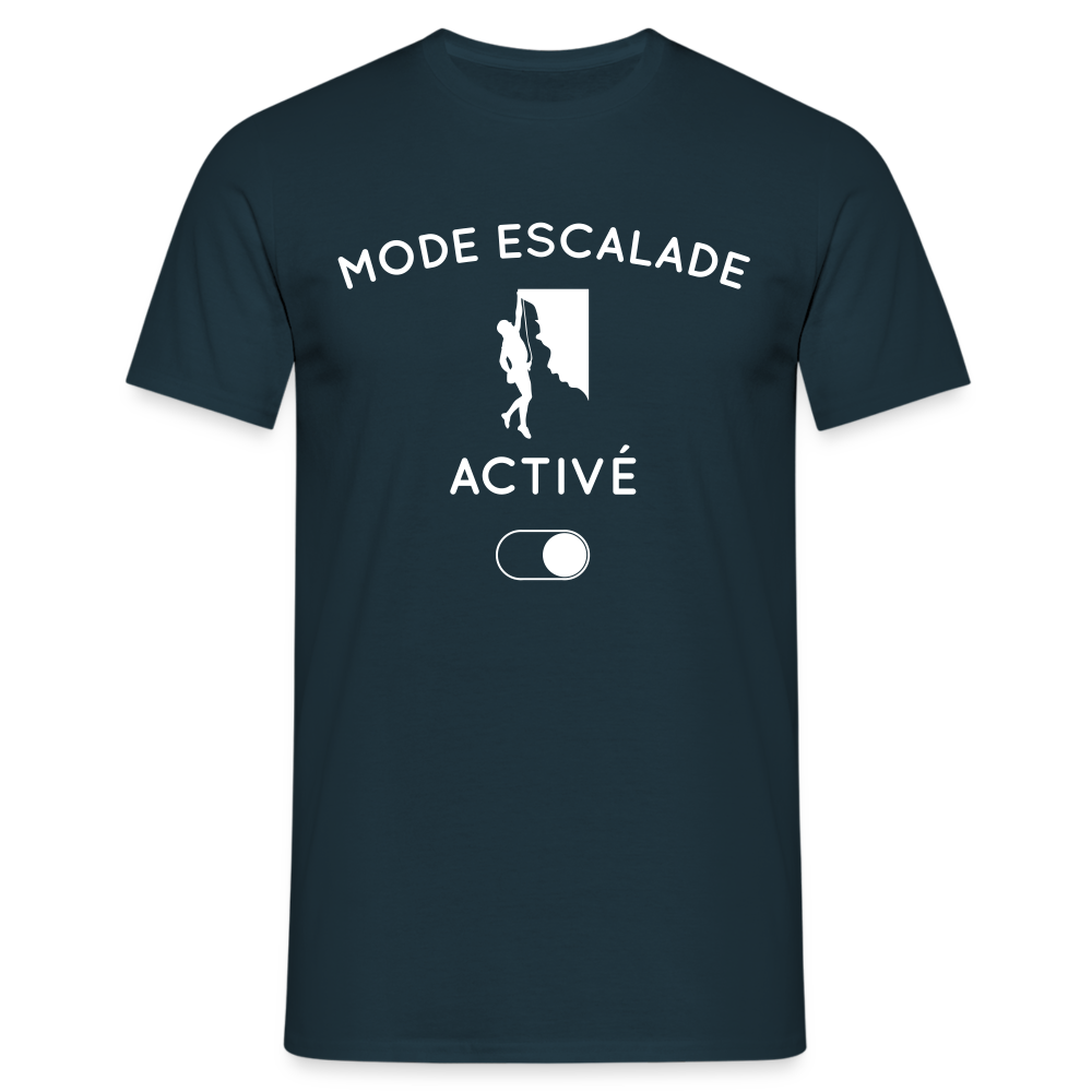 T-shirt Homme - Mode escalade activé - marine