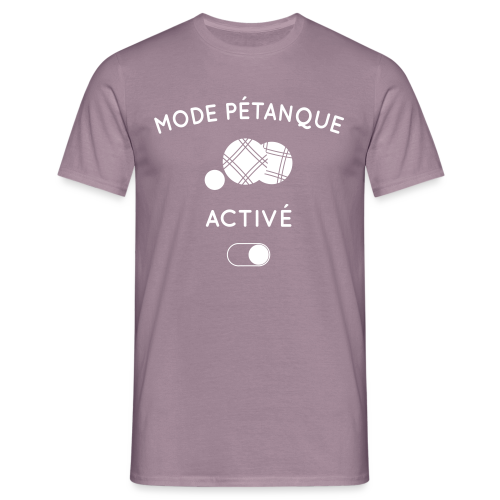 T-shirt Homme - Mode pétanque activé - mauve gris 