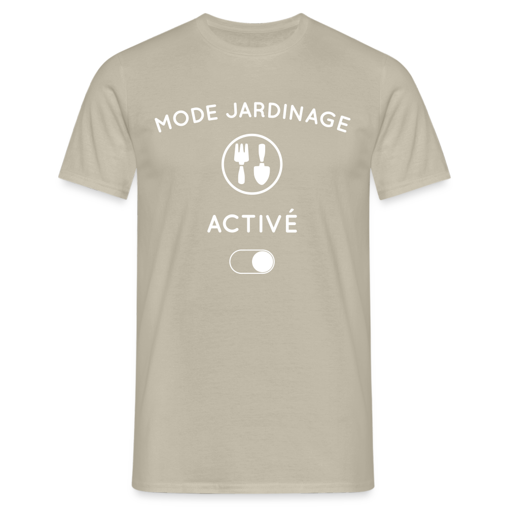 T-shirt Homme - Mode jardinage activé - beige sable