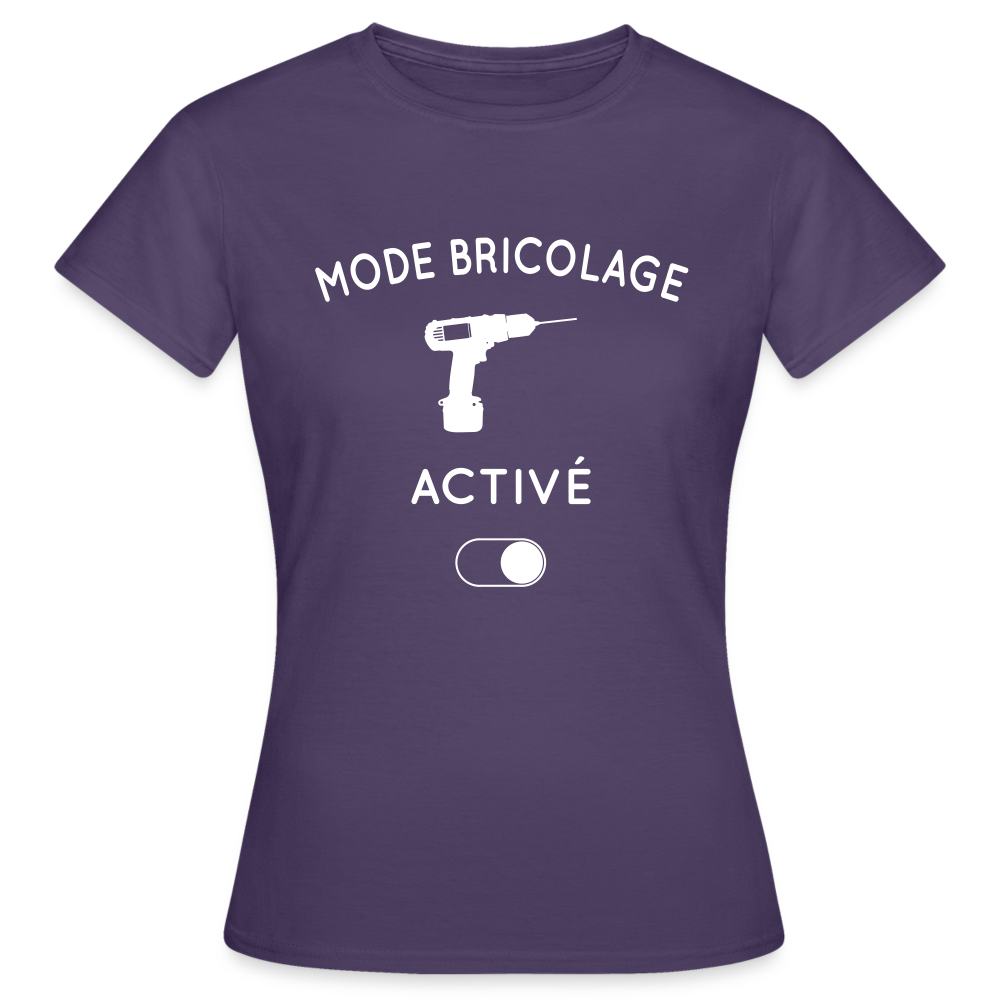 T-shirt Femme - Mode bricolage activé - violet foncé