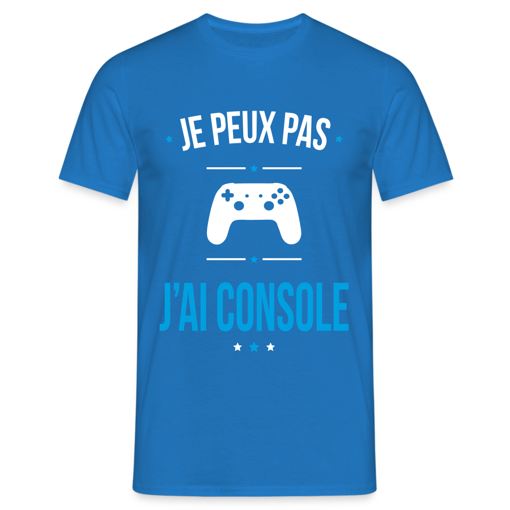 T-shirt Homme - Je peux pas j'ai Console - bleu royal