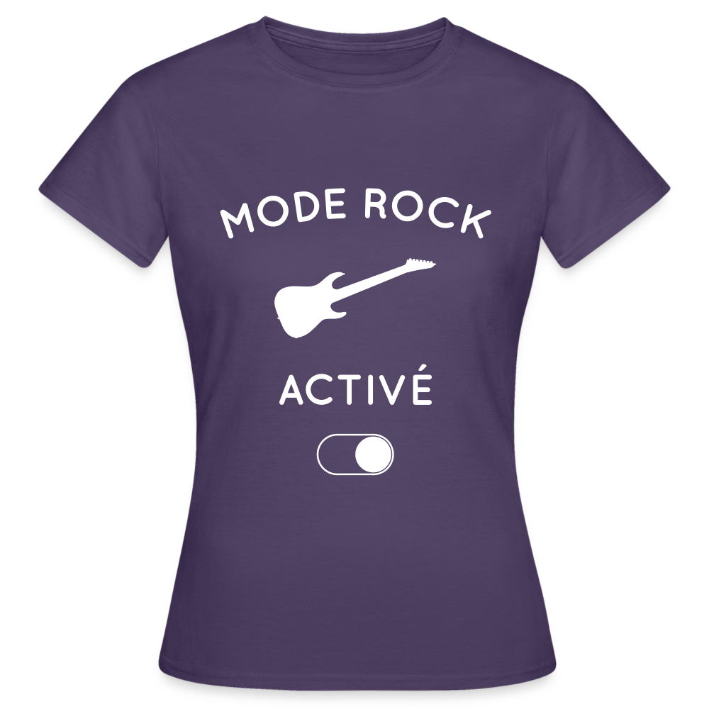 T-shirt Femme - Mode rock activé - violet foncé