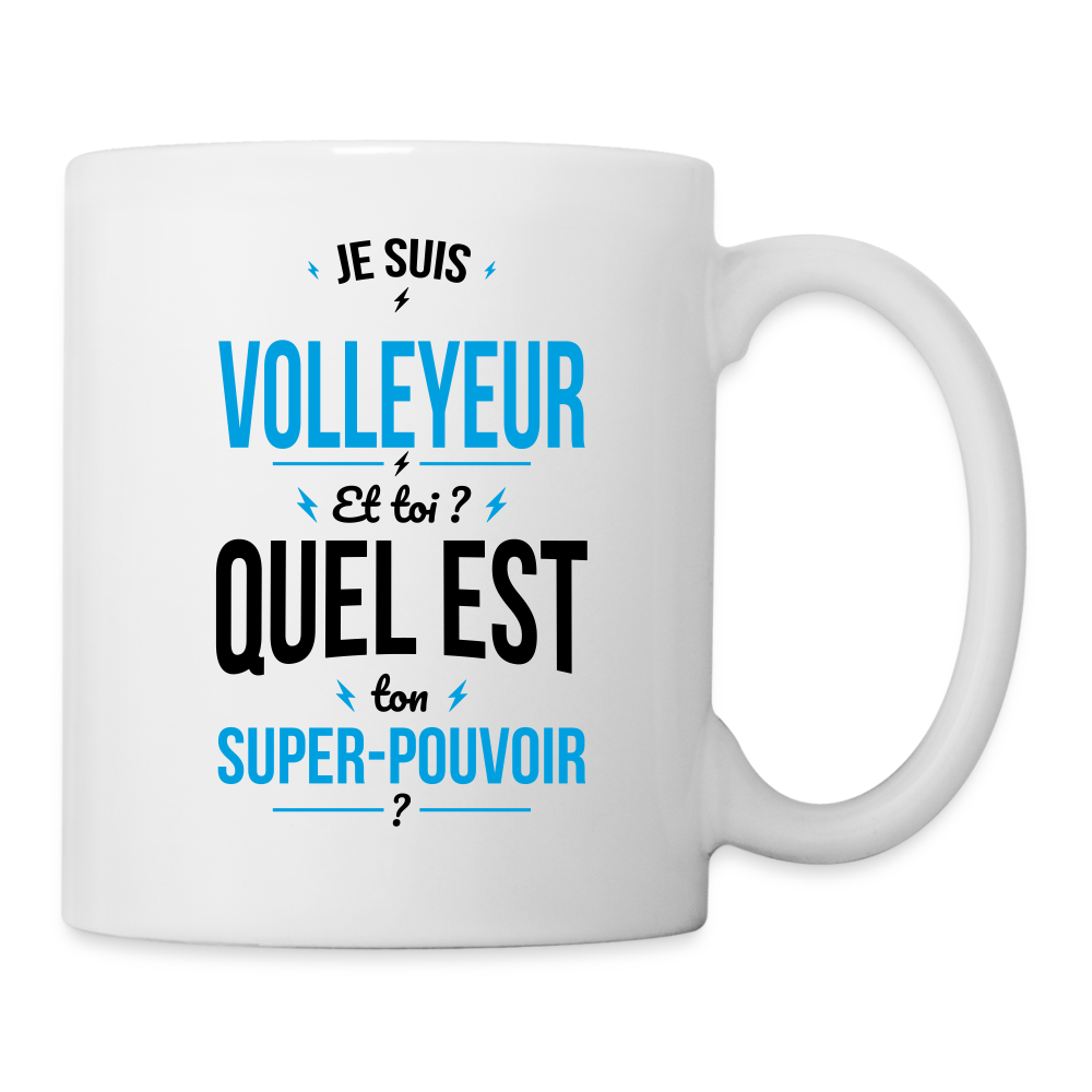 Mug blanc - Je suis volleyeur - Super-pouvoir - blanc